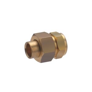 Conector esférico de latón para soldar ø12 - rosca hembra 3/8