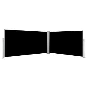 Pantalla de jardín, toldo lateral retráctil negro 160x600 cm ety5325753