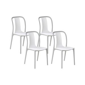 Conjunto de 4 sillas de jardín spezia blanco