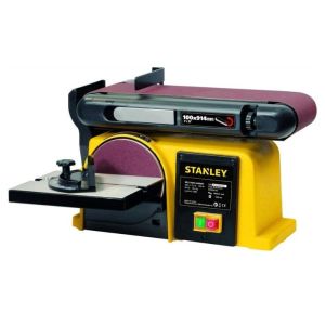 Lijadora de banda de banco 370w 2 en 1 base de hierro fundido: disco de 150