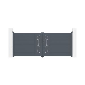 Puerta batiente de aluminio life 3,5m h.140cm