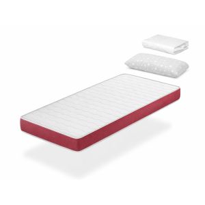 Pack colchón 90x190 cm velvet con sábana protectora y almohada 90x35 cm