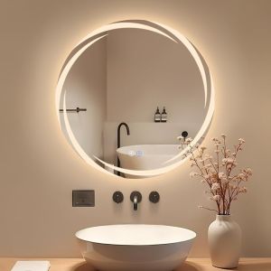 Nettlife espejo de baño LED plateado 70x70 2000lm