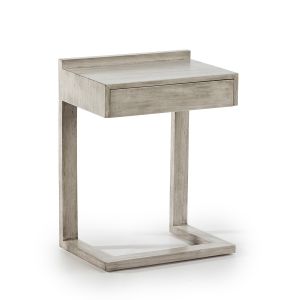 Mesita de noche 50x35x66 madera gris velado
