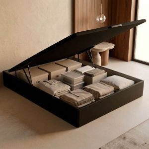 Canapé 90x190cm royal sleep space bed negro montaje incluido