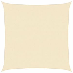 vidaXL toldo de vela crema hdpe 160 g/m² 7x7 m
