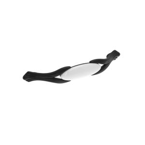 Tirador muebles de zamac y porcelana, dist centros 128mm negro, lote 6