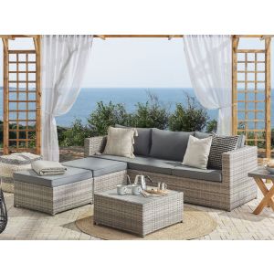 Conjunto de jardín gris claro sabbia