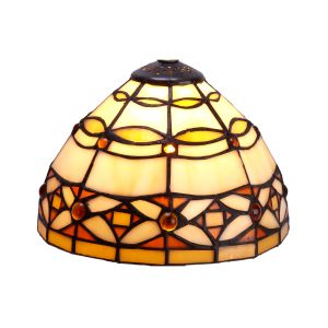 Pantalla lámpara tiffany serie marfíl ø 20cm