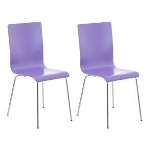 Sillas pepe madera violeta lote 2 - 43x47x87 cm