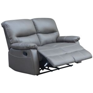 Sofá reclinable 3 plazas "lincoln" - color negro/gris oscuro