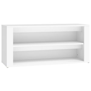 vidaXL zapatero de madera contrachapada blanco 100x35x45 cm