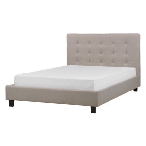 Cama tela la rochelle 140 x 200 cm gris claro