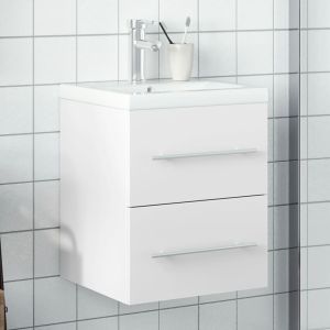 Mueble de baño con lavabo integrado blanco es6023