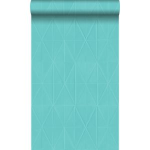 Origin papel pintado forma gráfica turquesa 53 cm x 10.05 m