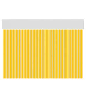 Cortina para puertas de PVC veta amarillo con blanco / 90 x 210