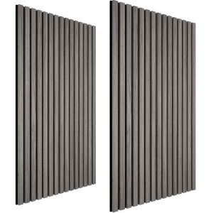 2 paneles de pared aspecto de madera 50x110x1,8 cm, roble gris claro