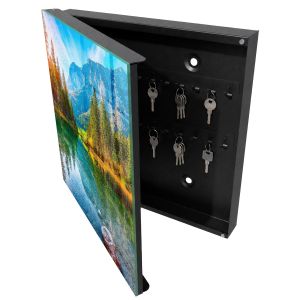 Caja de llaves 30x30x5 paisaje de montaña, apertura izquierda tulup
