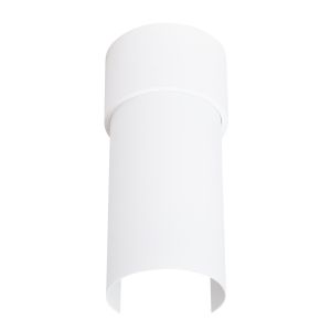 Lámpara de techo flash 1 blanco acero 10x21x10cm