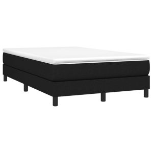 vidaXL cama box spring con colchón tela negro 120x190 cm