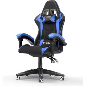 Silla ergonómica para computadora - negra/azul