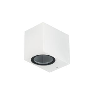 Aplique de pared cuadrado ii para una bombilla LED gu10 blanco(apcgu10-2b)