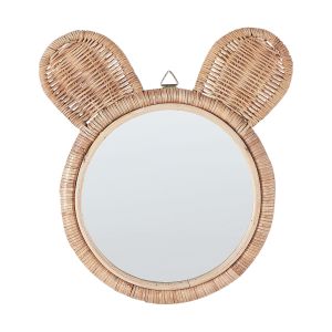 Espejo de pared ashanti 30 cm 33 cm ratán natural