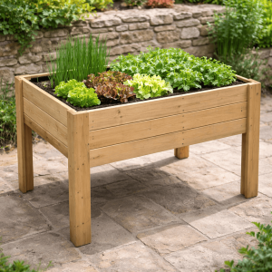 Huerto urbano- mesa de cultivo bora profunda 30cm vidahuerto 120x80x80 cm