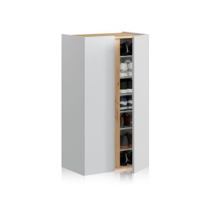 Zapatero de 2 puertas 56,6x102 cm eitan blanco artik - roble nodi