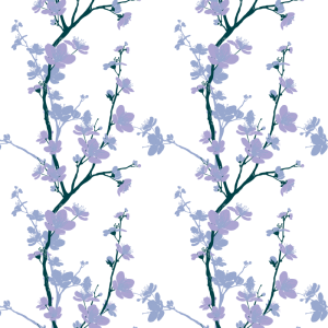 Papel pintado floral listones lila 60cm por 300cm