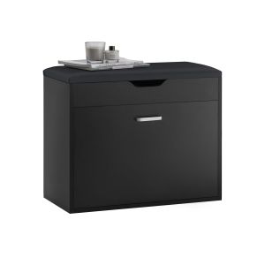 Banco zapatero con 1 solapa negro sobuy fsr95-sch