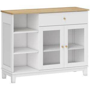Aparador para salón 100x35x80.3 cm mdf color blanco Homcom