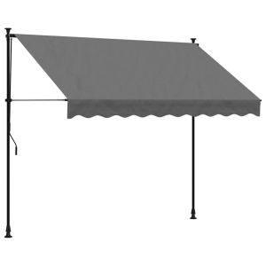 vidaXL toldo retráctil de tela y acero gris antracita 250x150 cm