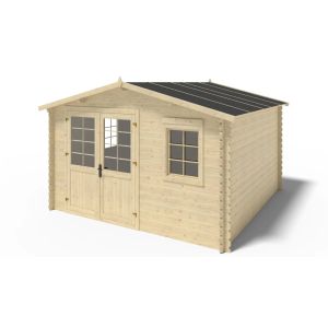 Caseta de jardín de madera 16 m2 - 4x4 m - 40 mm - dom611