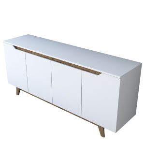 Aparador de madera "gondol" - 180 x 45 x 79 cm - blanco