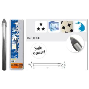 Broca para cristal blue master 8mm bc9008b en blister
