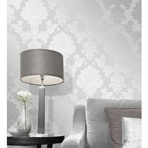 Papel pintado gaulan damasco moderno metalizado lujoso textura con 5.23m²