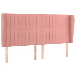 vidaXL cabecero con orejas de terciopelo rosa 183x23x118/128 cm