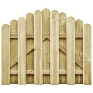 vidaXL puerta de jardín madera de pino impregnada 100x75 cm