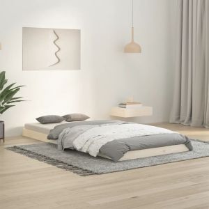 Cama 90x200 cm madera maciza de pino blanco