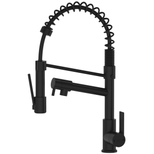 Big hotto mezclador para fregadero con ducha móvil negro