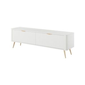 Mueble tv - blanco - 163,2 x 38 x 51,2 cm