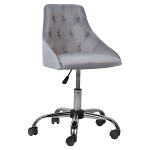Silla de escritorio parrish terciopelo gris