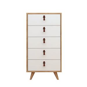Arcón de madera "frenzu" - 50 x 40 x 103 cm - blanco