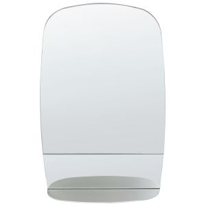 Espejo de pared con estante brannay 40 cm 60 cm plateado