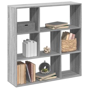 Librería divisor madera ingeniería gris sonoma 102x29x103,5 cm