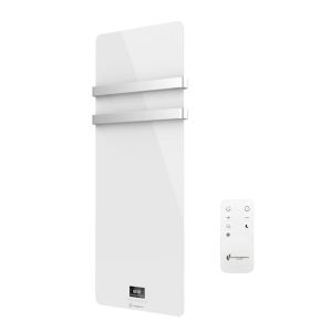 Secador de toallas eléctrico de cristal omiros sannover 850 w blanco