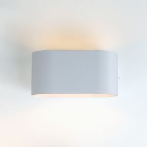 Aplique pared aluminio blanco, luz arriba y abajo, casquillo g9