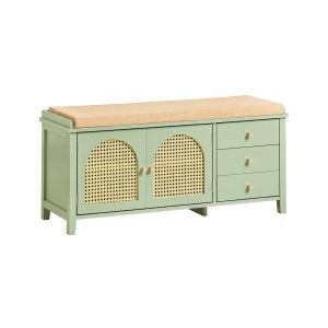 Banco zapatero con 2 puertas y 3 cajones fsr129-gr sobuy