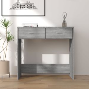 Escritorio de madera contrachapada gris sonoma 80x40x75 cm